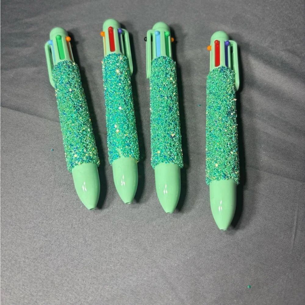 4 New Jot Green Pens with Metal Tip NWT